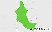 Political Simple Map of Minhou, single color outside, borders and labels