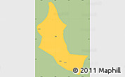 Savanna Style Simple Map of Minhou, single color outside