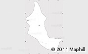 Silver Style Simple Map of Minhou, cropped outside