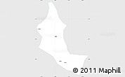 Silver Style Simple Map of Minhou, single color outside