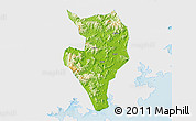 Physical 3D Map of Nanan, single color outside