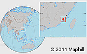 Gray Location Map of Nanan