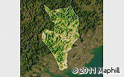 Satellite Map of Nanan, darken