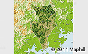 Satellite Map of Nanan, physical outside
