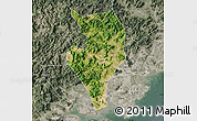 Satellite Map of Nanan, semi-desaturated