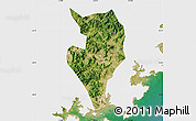 Satellite Map of Nanan, single color outside
