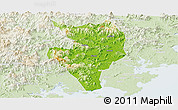 Physical Panoramic Map of Nanan, lighten