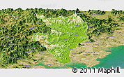 Physical Panoramic Map of Nanan, satellite outside