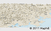Shaded Relief Panoramic Map of Nanan