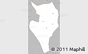 Gray Simple Map of Nanan, cropped outside