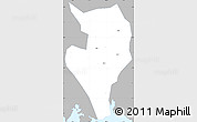 Gray Simple Map of Nanan, single color outside