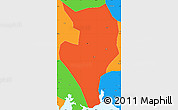 Political Simple Map of Nanan