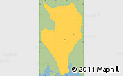 Savanna Style Simple Map of Nanan, single color outside