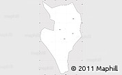 Silver Style Simple Map of Nanan, cropped outside