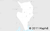 Silver Style Simple Map of Nanan