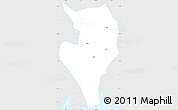 Silver Style Simple Map of Nanan, single color outside