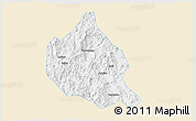 Classic Style 3D Map of Nanjing, single color outside