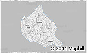 Gray 3D Map of Nanjing, single color outside