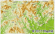 Physical 3D Map of Nanjing