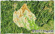 Physical 3D Map of Nanjing, satellite outside