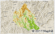Physical 3D Map of Nanjing, shaded relief outside
