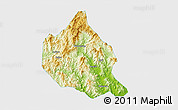 Physical 3D Map of Nanjing, single color outside