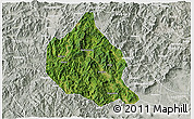 Satellite 3D Map of Nanjing, lighten, semi-desaturated
