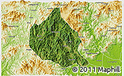Satellite 3D Map of Nanjing, physical outside