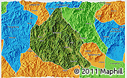 Satellite 3D Map of Nanjing, political outside