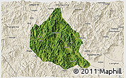 Satellite 3D Map of Nanjing, shaded relief outside