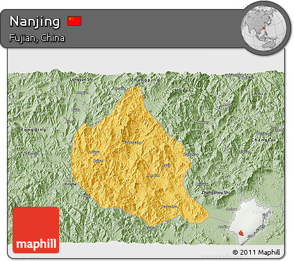Savanna Style 3D Map of Nanjing