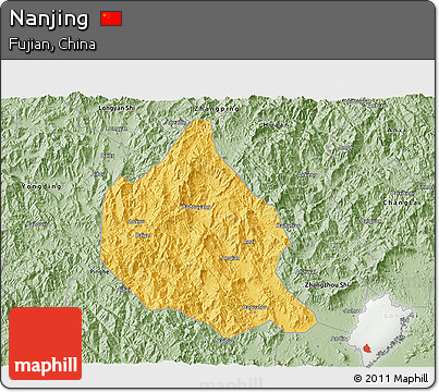 Savanna Style 3D Map of Nanjing
