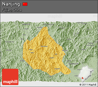 Savanna Style 3D Map of Nanjing