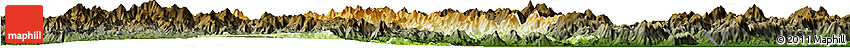 Physical Horizon Map of Nanjing, darken