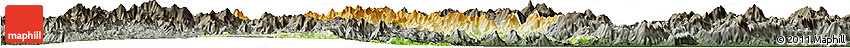 Physical Horizon Map of Nanjing, darken, semi-desaturated