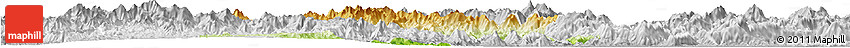 Physical Horizon Map of Nanjing, lighten, desaturated