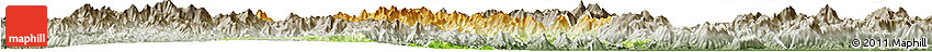 Physical Horizon Map of Nanjing, semi-desaturated