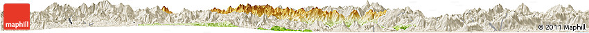 Physical Horizon Map of Nanjing, shaded relief outside