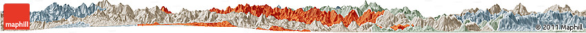 Political Horizon Map of Nanjing, lighten, semi-desaturated