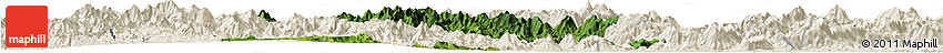 Satellite Horizon Map of Nanjing, shaded relief outside