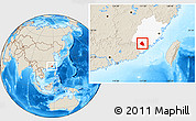Shaded Relief Location Map of Nanjing, highlighted parent region