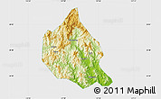 Physical Map of Nanjing, single color outside