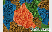 Political Map of Nanjing, darken
