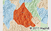 Political Map of Nanjing, lighten