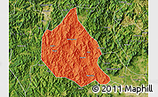 Political Map of Nanjing, satellite outside