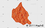 Political Map of Nanjing, single color outside