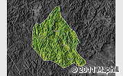 Satellite Map of Nanjing, darken, desaturated
