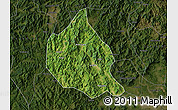 Satellite Map of Nanjing, darken