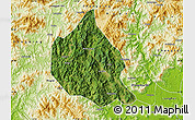 Satellite Map of Nanjing, physical outside