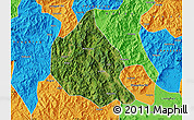 Satellite Map of Nanjing, political outside